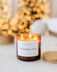 Christmas Tree 3 Wick Beeswax Candle
