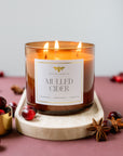 Mulled Cider 3 Wick Beeswax Candle