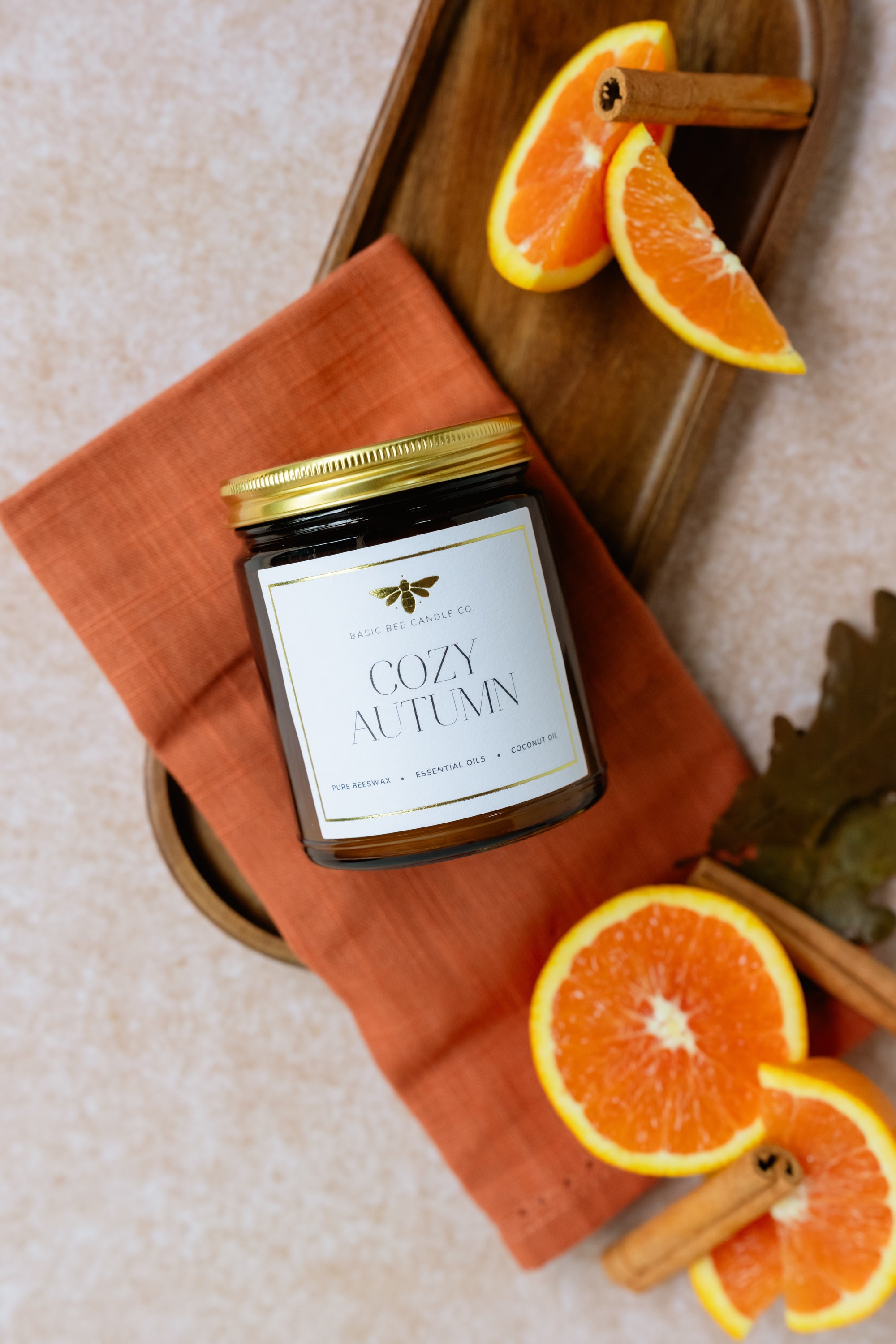 Cozy Autumn Beeswax Candle